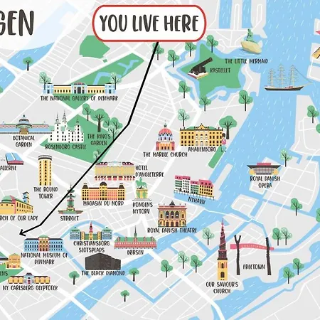 Spacious Tivoli Gardens W 3 Bedrooms * Copenhagen
